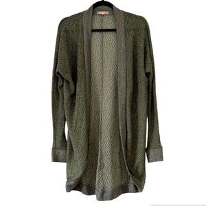 Zinzi Long Dark Green Cardigan Size Small